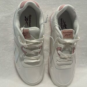 Reebok Pink & White Tennis/Walking Shoes. Size 5